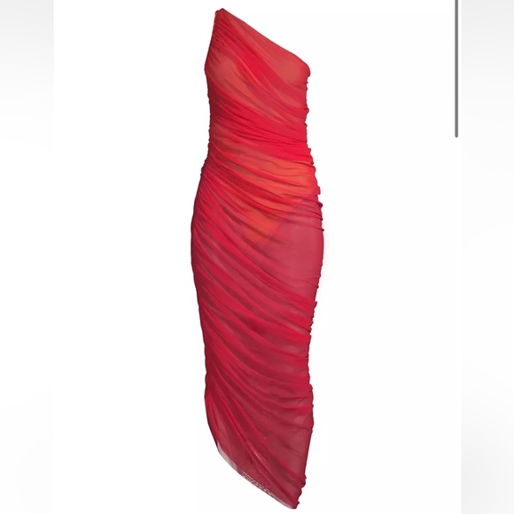Diana gown red mesh size XS norma Kamali - Picture 2 of 7